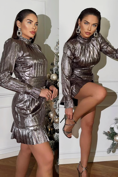 Sukienka AMELVITA, Kolor : srebrny, IVET.PL - Modna odzież