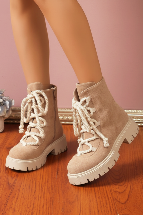 Botki PENPIZA, Kolor :  beżowy, IVET.PL - Modna odzież