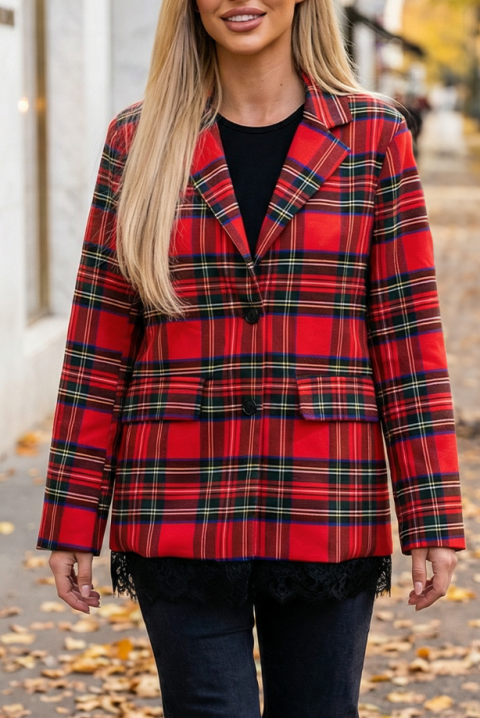 Marynarka SERINZANA, Kolor : czerwony, IVET.PL - Modna odzież