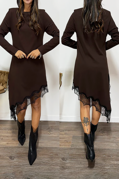 Sukienka VERILOTA, Kolor : brązowy, IVET.PL - Modna odzież