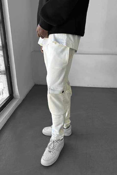 Spodnie JOZBER WHITE, Kolor : biały, IVET.PL - Modna odzież