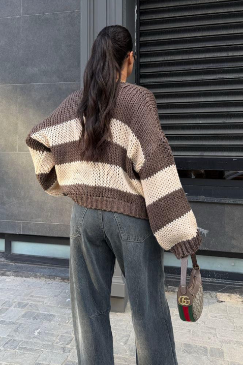 Sweter LARDENZA BROWN, Kolor : brązowy, IVET.PL - Modna odzież