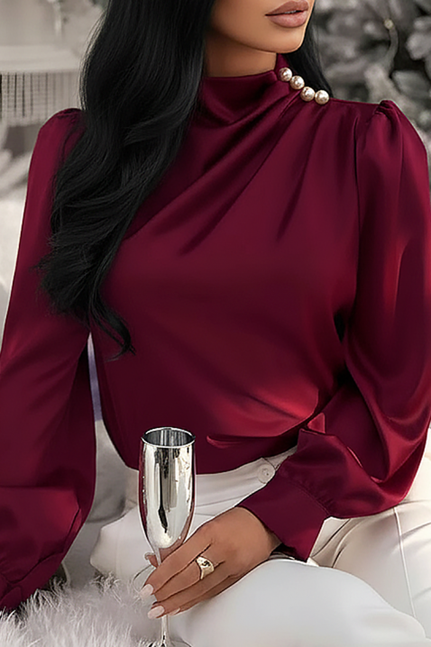 Bluzka NERLENZA BORDO, Kolor : bordowy, IVET.PL - Modna odzież