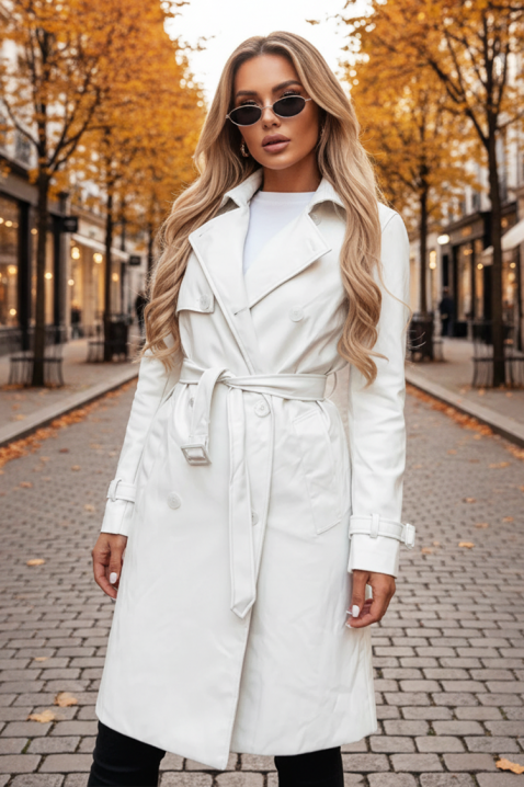 Trencz NATRENDA WHITE, Kolor : biały, IVET.PL - Modna odzież