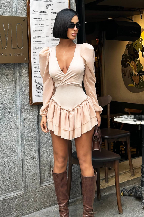 Sukienka ARABIONA BEIGE, Kolor :  beżowy, IVET.PL - Modna odzież