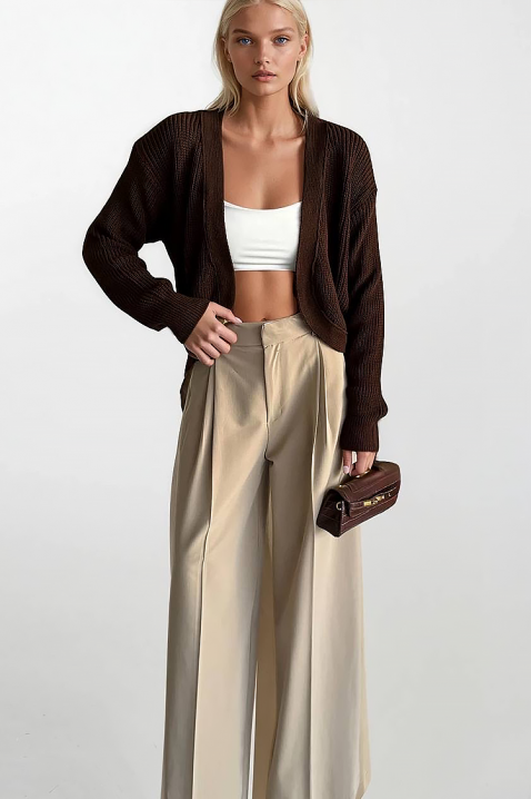 Kardigan KAMELOTA BROWN, Kolor : brązowy, IVET.PL - Modna odzież