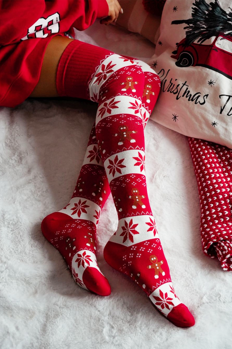 Nadkolanówki ERNOLMEA, Kolor : biały z czerwonym, IVET.PL - Modna odzież