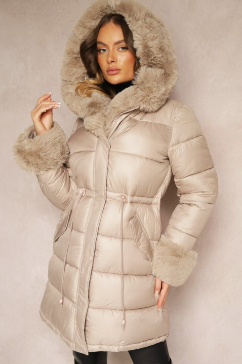 Kurtka ABAMBINA BEIGE, Kolor :  beżowy, IVET.PL - Modna odzież