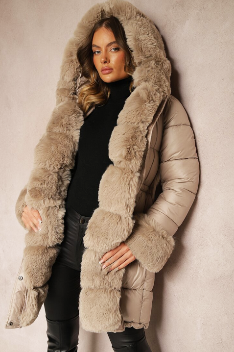 Kurtka ABAMBINA BEIGE, Kolor :  beżowy, IVET.PL - Modna odzież