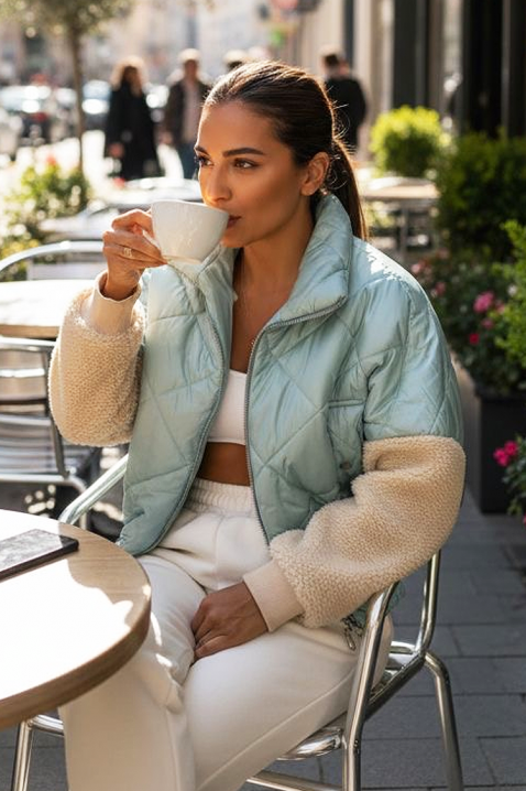 Kurtka OHLANDA SKY, Kolor : błękitny, IVET.PL - Modna odzież