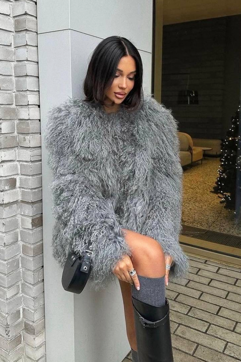 Płaszcz AMOGLINA, Kolor : szary, IVET.PL - Modna odzież