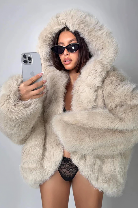 Płaszcz VANYA ECRU, Kolor : ecru, IVET.PL - Modna odzież