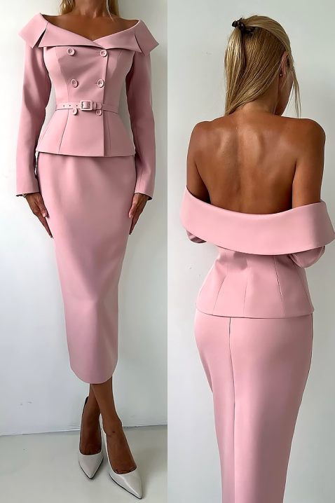 Komplet FLAMORZA, Kolor : pudrowy róż, IVET.PL - Modna odzież