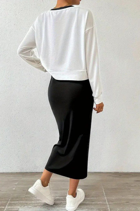 Komplet NALTINTA, Kolor : czarny z białym, IVET.PL - Modna odzież