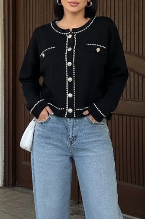 Kardigan ODESANA BLACK, Kolor : czarny, IVET.PL - Modna odzież