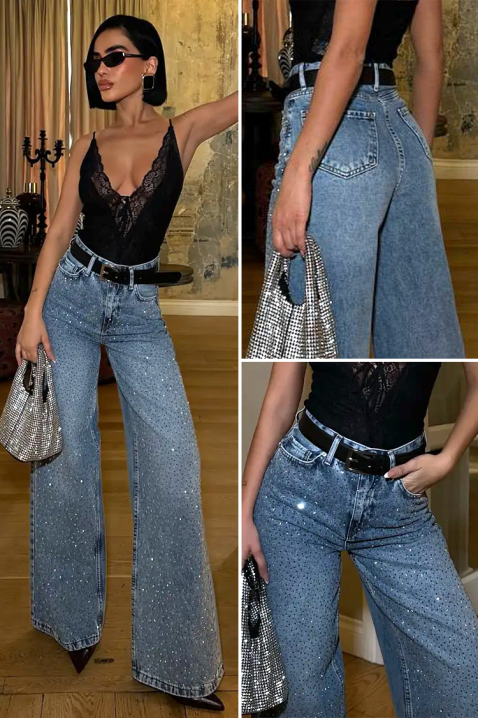 Jeansy DAVILONA, Kolor : chabrowy, IVET.PL - Modna odzież