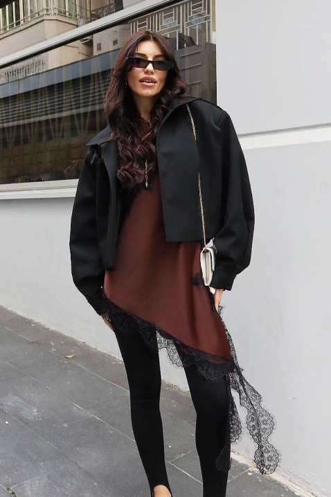 Tunika ZALFERSA BROWN, Kolor : brązowy, IVET.PL - Modna odzież