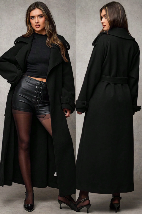 Płaszcz PREMIELA BLACK, Kolor : czarny, IVET.PL - Modna odzież