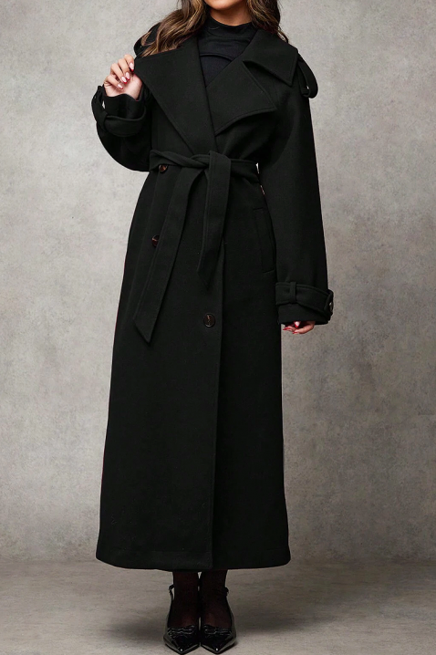 Płaszcz PREMIELA BLACK, Kolor : czarny, IVET.PL - Modna odzież