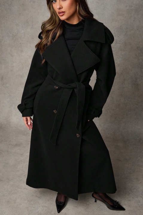 Płaszcz PREMIELA BLACK, Kolor : czarny, IVET.PL - Modna odzież