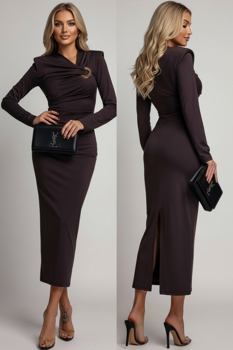 Sukienka VTELANZA BROWN, Kolor : brązowy, IVET.PL - Modna odzież