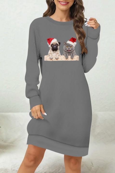 Sukienka ANELRINDA GREY, Kolor : szary, IVET.PL - Modna odzież