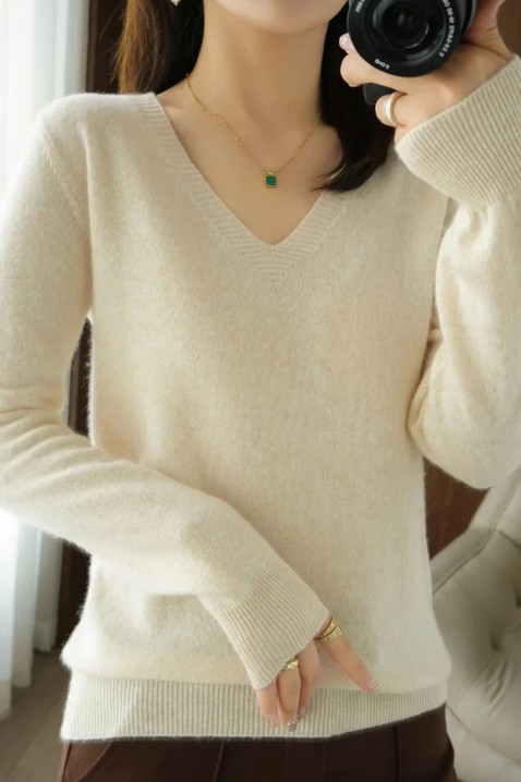 Sweter ABEROLSA BEIGE, Kolor :  beżowy, IVET.PL - Modna odzież