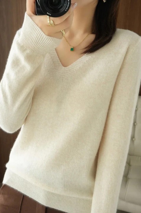 Sweter ABEROLSA BEIGE, Kolor :  beżowy, IVET.PL - Modna odzież