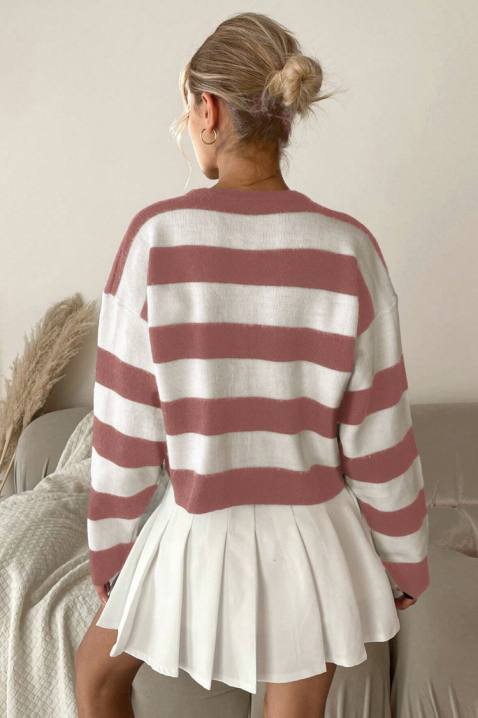 Kardigan AMORNEZA PUDRA, Kolor : pudrowy róż, IVET.PL - Modna odzież