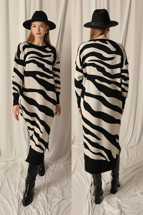 Sukienka ZEBRINDA BLACK, Kolor : czarny, IVET.PL - Modna odzież