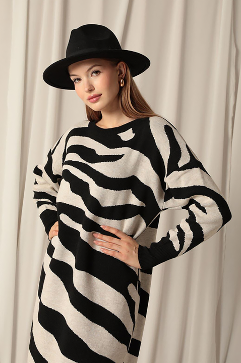 Sukienka ZEBRINDA BLACK, Kolor : czarny, IVET.PL - Modna odzież