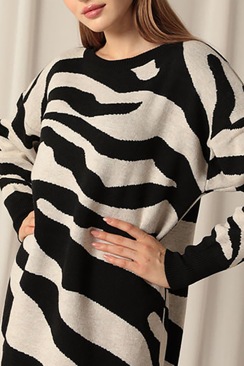 Sukienka ZEBRINDA BLACK, Kolor : czarny, IVET.PL - Modna odzież