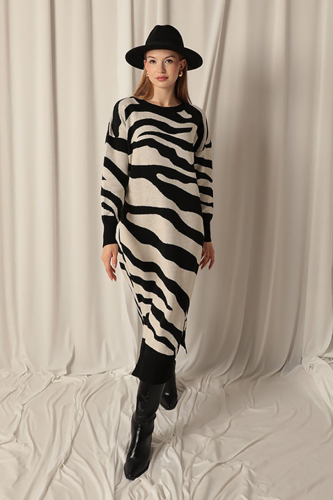 Sukienka ZEBRINDA BLACK, Kolor : czarny, IVET.PL - Modna odzież