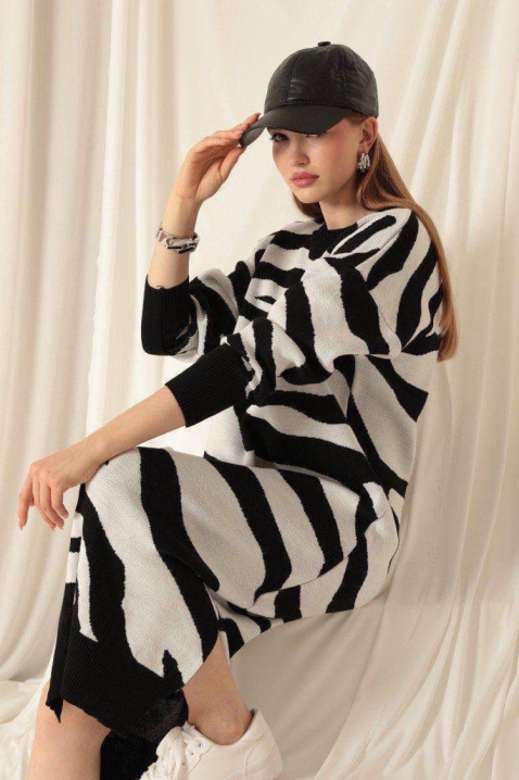 Sukienka ZEBRINDA BLACK, Kolor : czarny, IVET.PL - Modna odzież