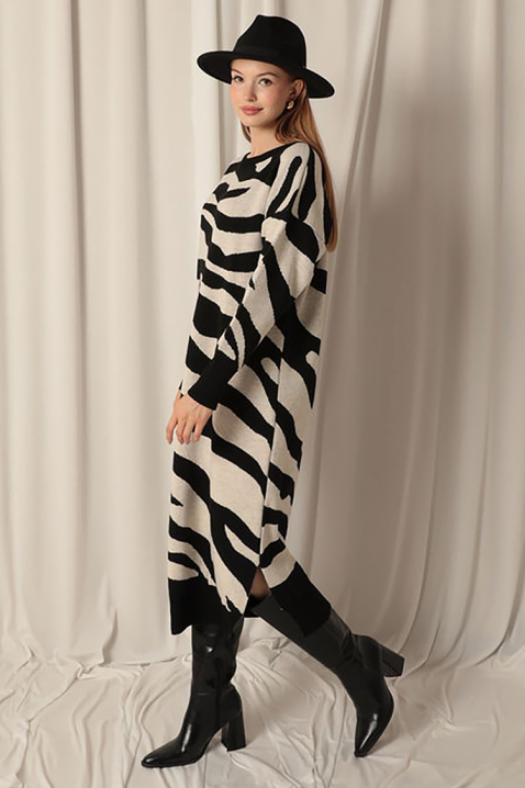 Sukienka ZEBRINDA BLACK, Kolor : czarny, IVET.PL - Modna odzież