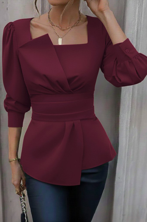 Bluzka RAZBANA BORDO, Kolor : bordowy, IVET.PL - Modna odzież