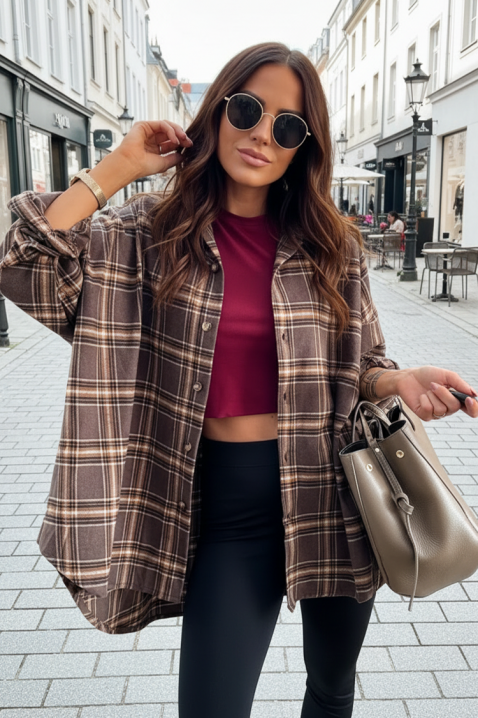 Koszula ZARDELDA, Kolor : brązowy, IVET.PL - Modna odzież