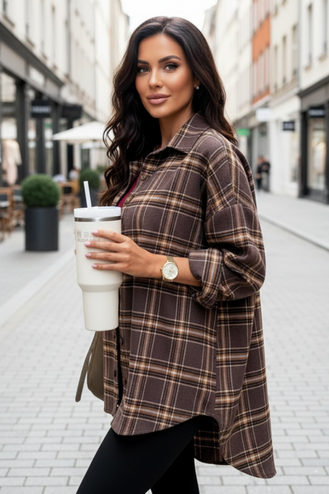 Koszula ZARDELDA, Kolor : brązowy, IVET.PL - Modna odzież