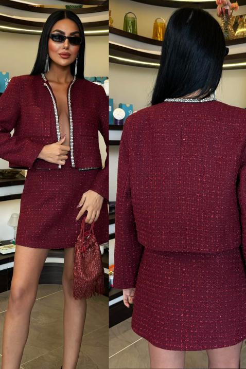 Komplet MARSIANA, Kolor : bordowy, IVET.PL - Modna odzież