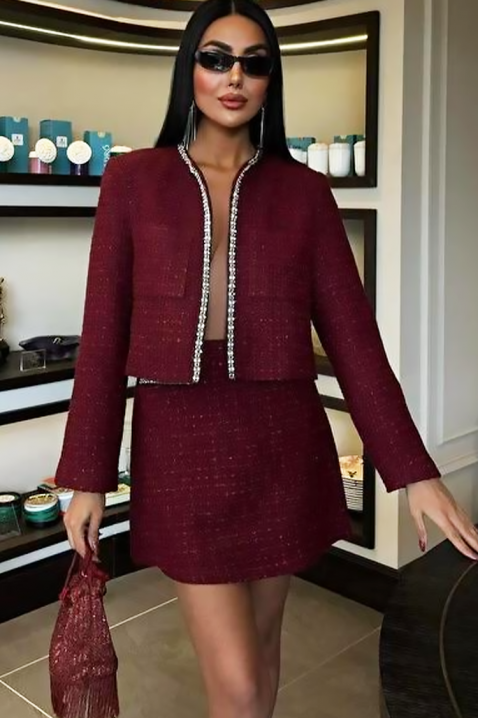 Komplet MARSIANA, Kolor : bordowy, IVET.PL - Modna odzież