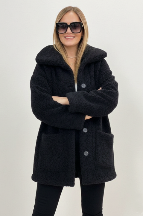 Płaszcz RELEVA BLACK, Kolor : czarny, IVET.PL - Modna odzież