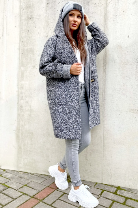 Kardigan VLADENZA GREY, Kolor : szary, IVET.PL - Modna odzież