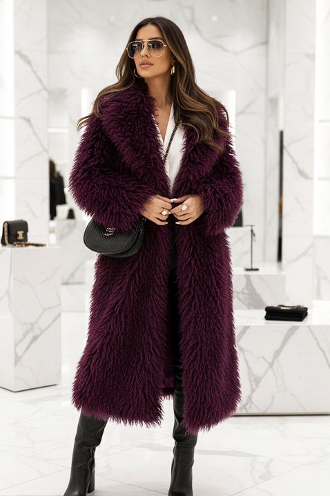 Płaszcz EMEGONSA PURPLE, Kolor : fioletowy, IVET.PL - Modna odzież