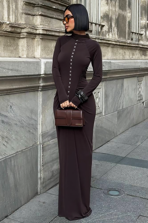 Sukienka ARGAMINA BROWN, Kolor : brązowy, IVET.PL - Modna odzież