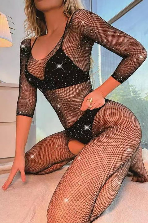 Erotyczny kombinezon LOVANZA, Kolor : czarny, IVET.PL - Modna odzież