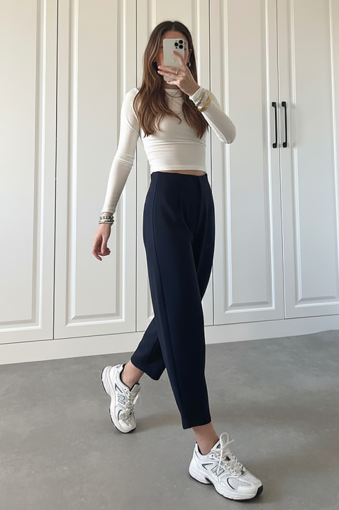 Spodnie AMAROLDA NAVY, Kolor : granatowy, IVET.PL - Modna odzież