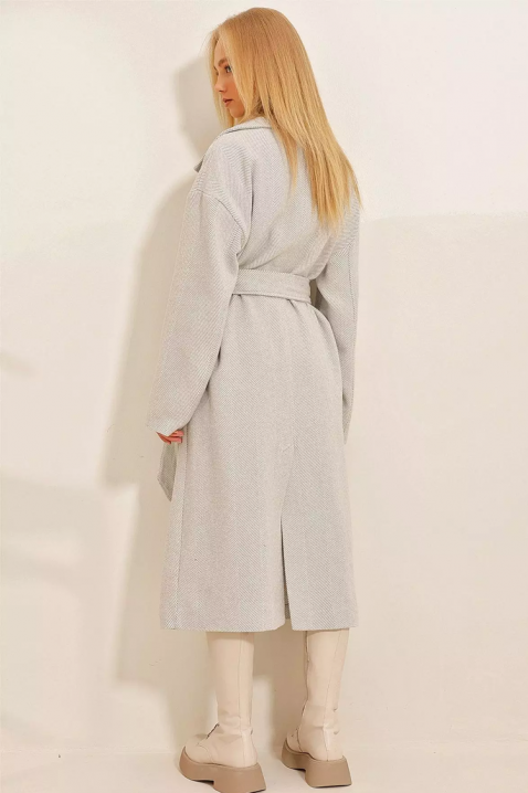 Płaszcz SILVONZA GREY, Kolor : szary, IVET.PL - Modna odzież