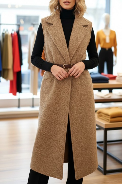 Kamizelka SILVILZA, Kolor :  beżowy, IVET.PL - Modna odzież