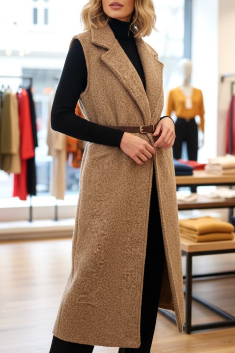 Kamizelka SILVILZA, Kolor :  beżowy, IVET.PL - Modna odzież