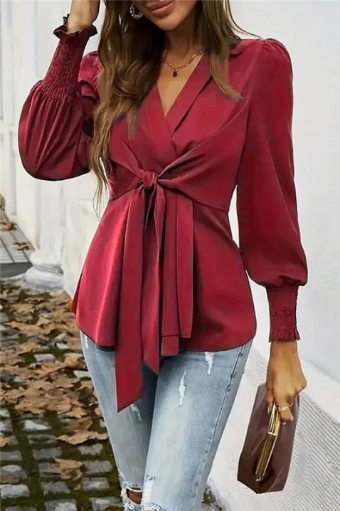 Bluzka GIRFOLZA BORDO, Kolor : bordowy, IVET.PL - Modna odzież